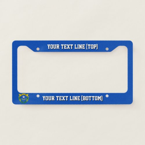 Nevada State Flag Design on a Personalized License Plate Frame