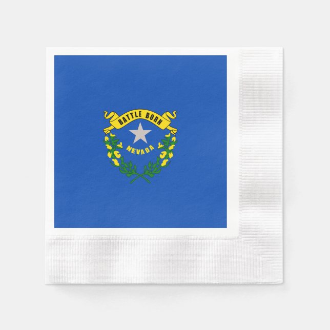 Nevada State Flag Design Paper Napkins (Front)