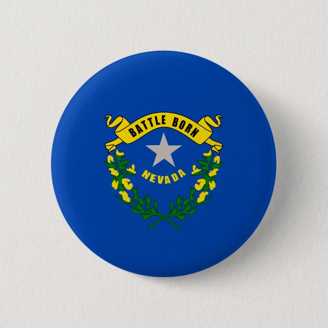 Nevada State Flag Design Pinback Button (Front)