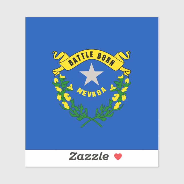 Nevada State Flag Design Sticker (Sheet)