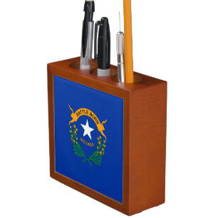 Nevada State Flag Desk Organizer