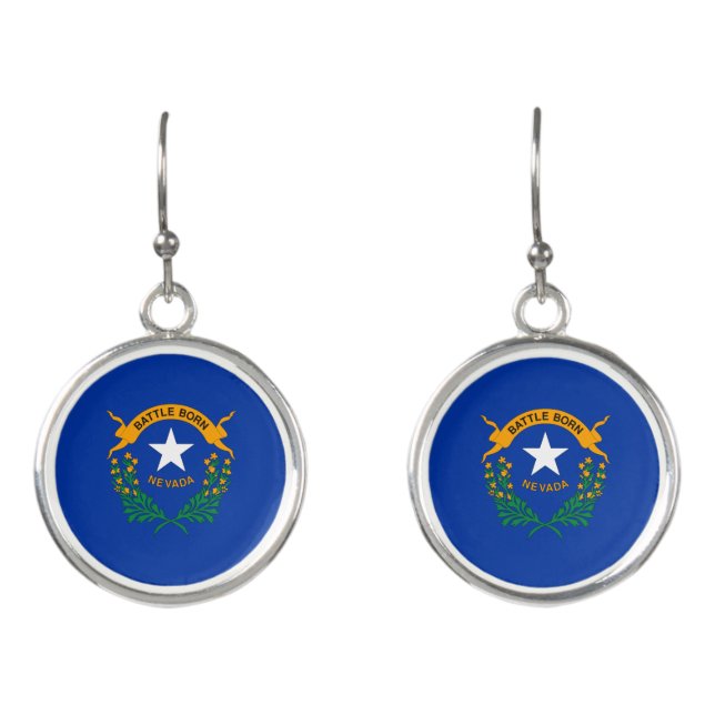 Nevada State Flag Earrings (Front)