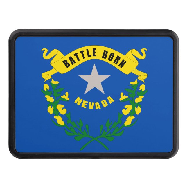 Nevada State Flag Hitch Cover (Front)