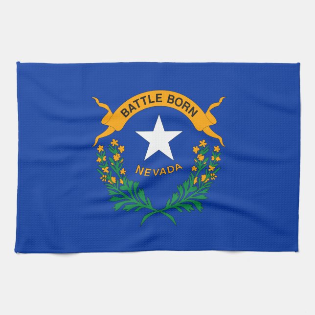 Nevada State Flag Kitchen Towel (Horizontal)