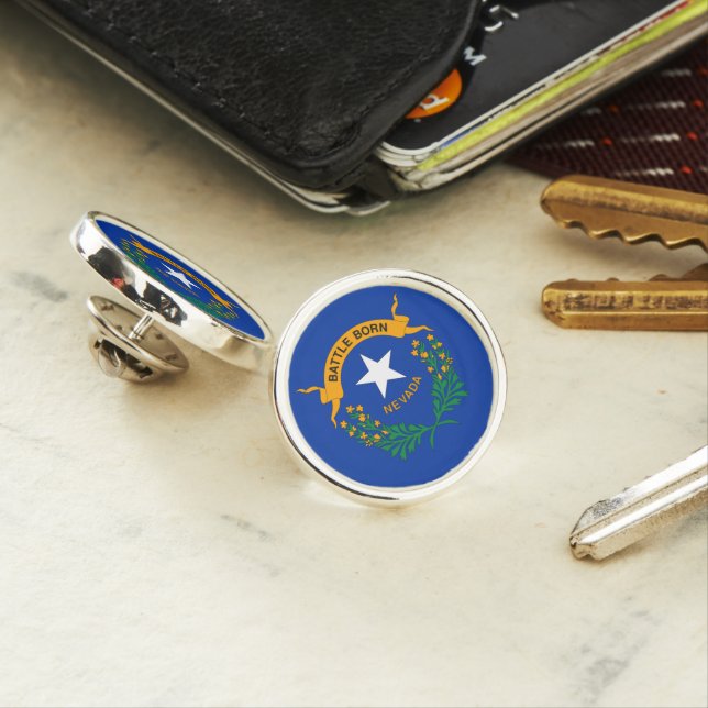NEVADA STATE FLAG LAPEL PIN (In Situ)