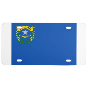 Nevada state flag license plate