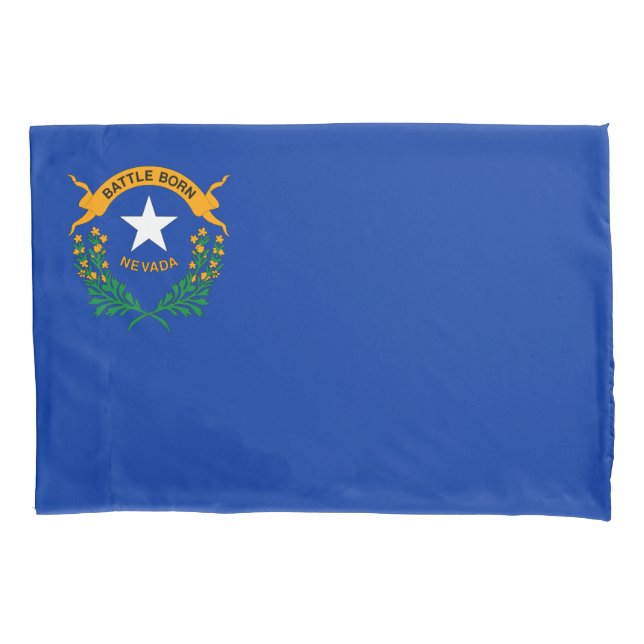 Nevada State Flag Pillow Case (Front)