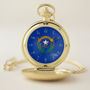 Nevada State Flag Pocket Watch