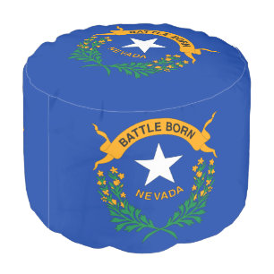 Nevada State Flag Pouf