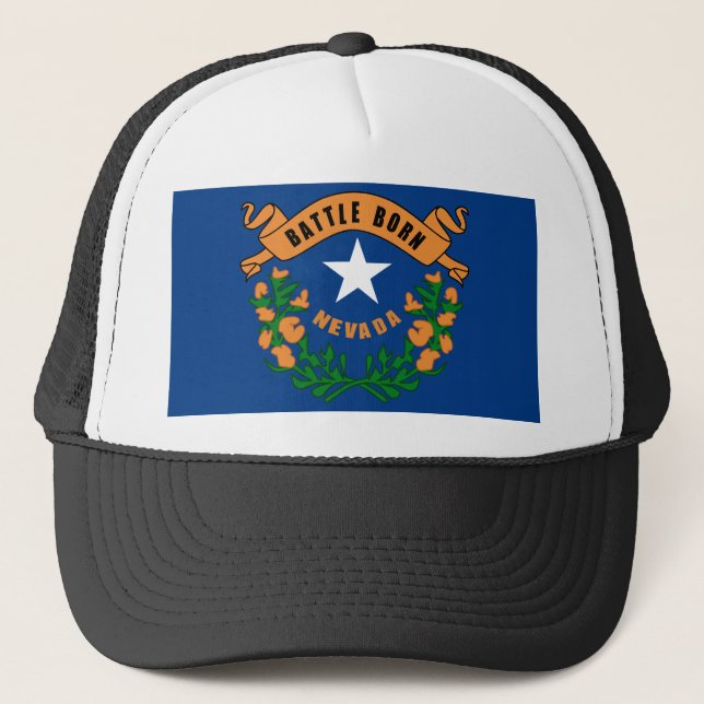Nevada State Flag Trucker Hat (Front)