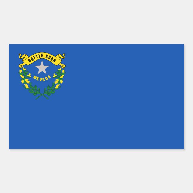 Nevada State Flag, United States Rectangular Sticker (Front)
