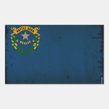 Nevada State Flag Vintage.png Rectangular Sticker by USA_Swagg at Zazzle