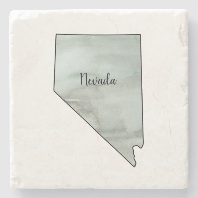 Nevada State Illustration Painting Stone Coaster (Front)