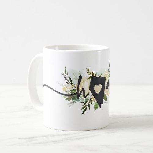 Nevada State Personalized Home City Rustic Floral Coffee Mug