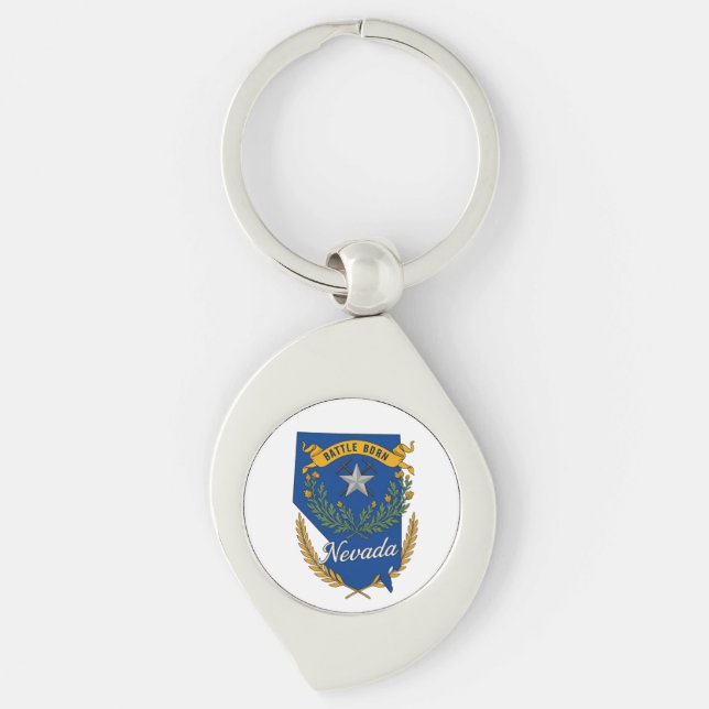 Nevada state pride keychain (Front)