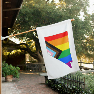 Nevada State Pride LGBTQ Progress Pride House Flag