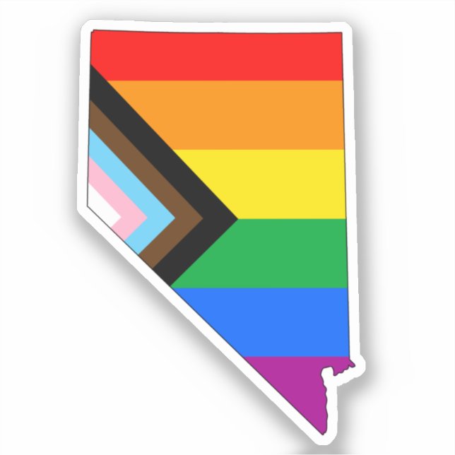 Nevada State Pride LGBTQ Progress Pride Sticker (Front)