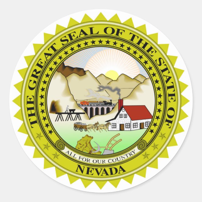 Nevada state seal america republic symbol flag (Front)