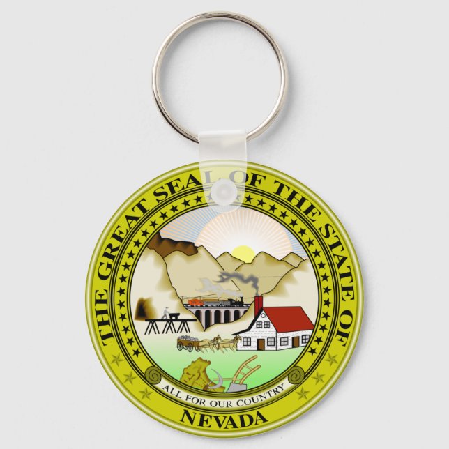 Nevada State Seal Keychain (Front)