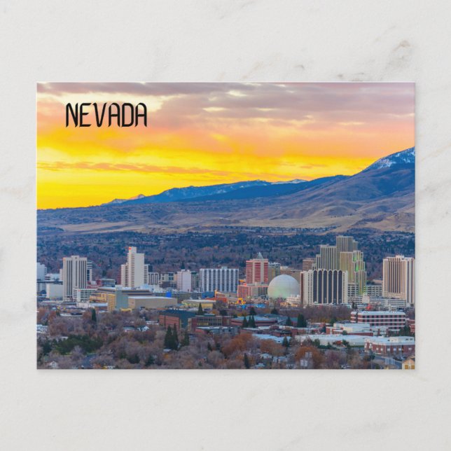 Nevada Sunset Over Mountains Postcard (Front)