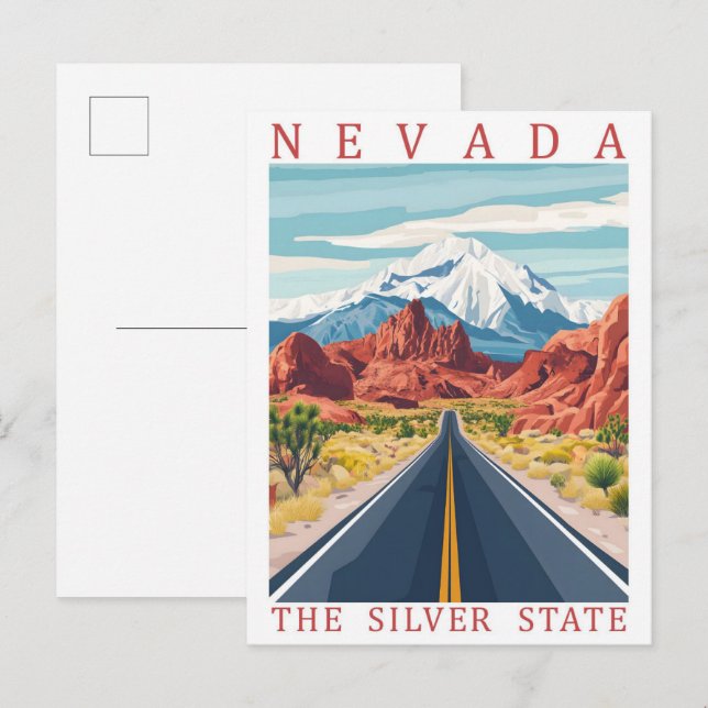 Nevada the Silver State USA Travel Place Postcard (Front/Back)