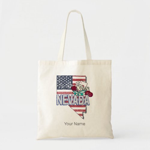 Nevada United States Retro Map Vintage USA Casino Tote Bag