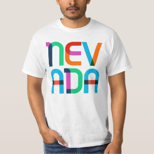 Nevada Vintage Retro Pop Art Colorful 80s Type T-Shirt
