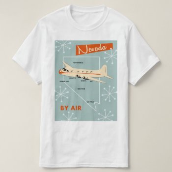 Nevada Vintage Style Travel Poster T-shirt by bartonleclaydesign at Zazzle