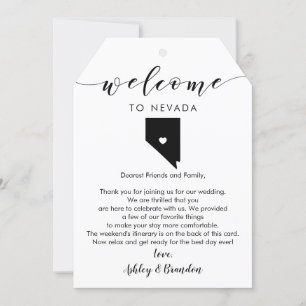 Nevada Wedding Welcome Tag Letter Itinerary