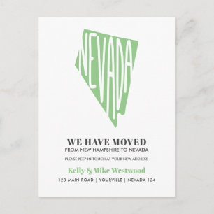 NEVADA We've moved New address New Home  Postcard