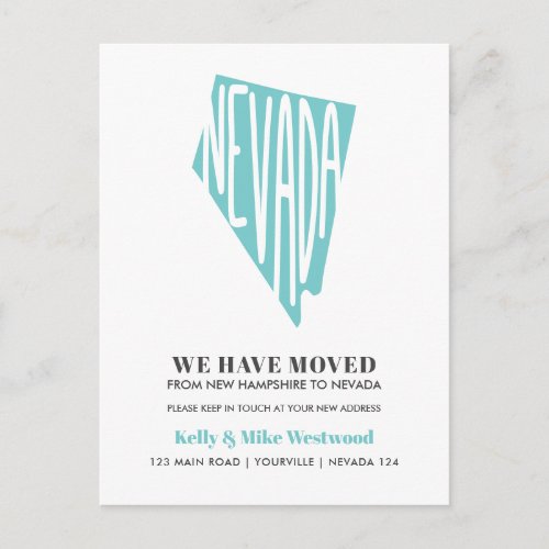 NEVADA Weve moved New address New Home   Postcard