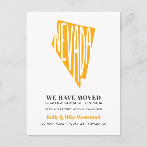 NEVADA Weve moved New address New Home Postcard