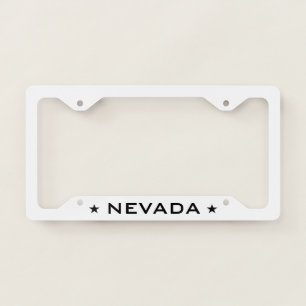 Nevada White License Plate Frame