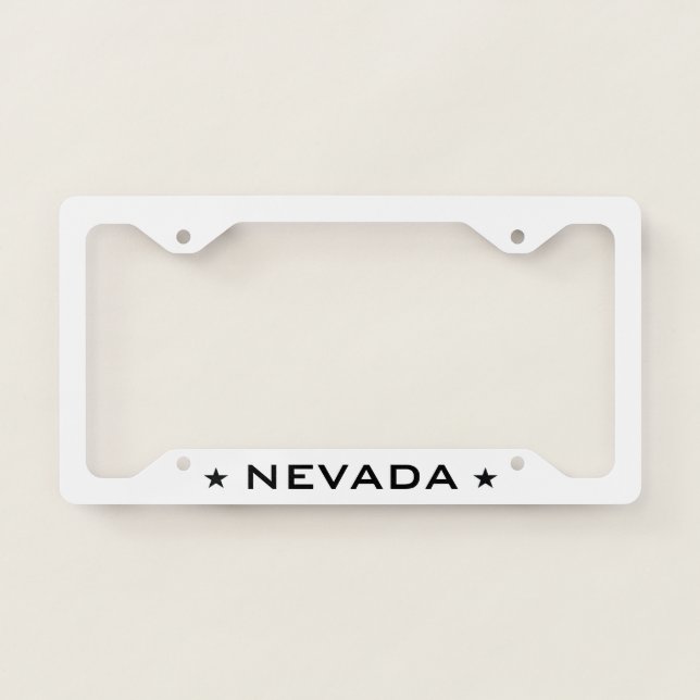 Nevada White License Plate Frame (Front)