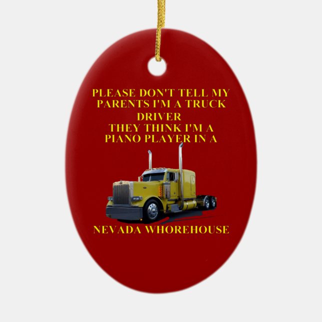 Nevada Whorehouse Ceramic Ornament (Front)