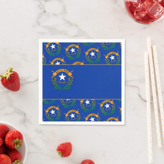 Nevadan Flag, Flag of Nevada Napkins (Insitu)