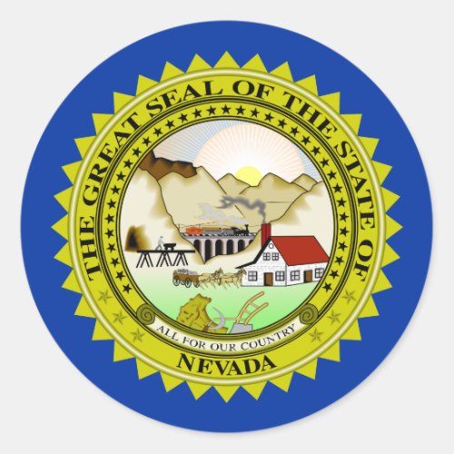 Nevadan Seal Seal of Nevada Sticker