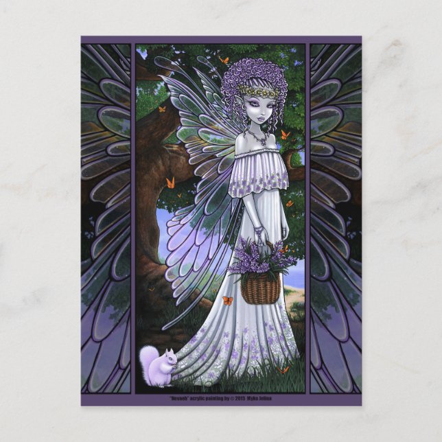 Nevaeh Lavender Spring Fairy Postcard (Front)