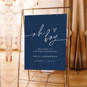 NEVE Minimalist Oh Boy Shower Welcome Sign