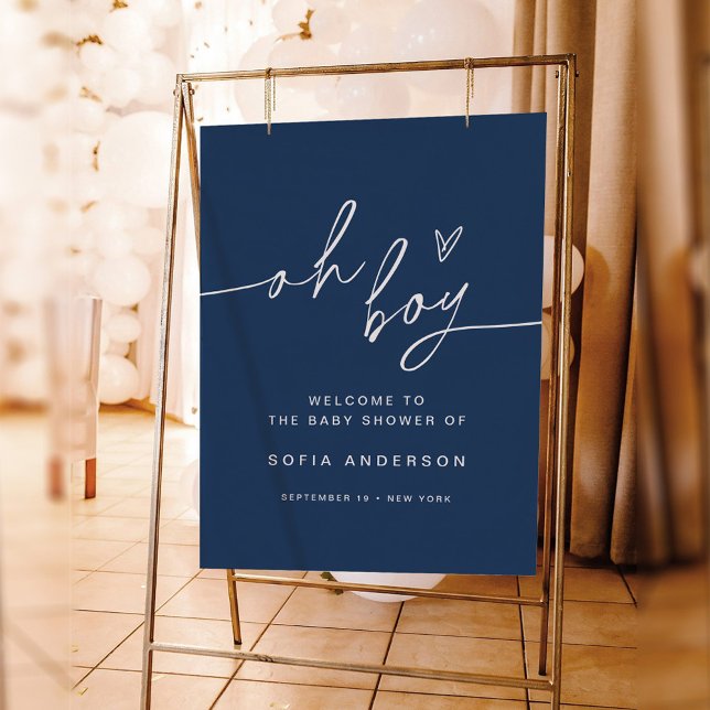 NEVE Minimalist Oh Boy Shower Welcome Sign (Creator Uploaded)