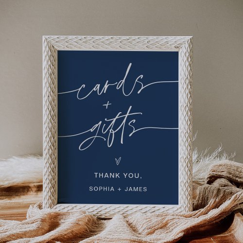 NEVE Navy Cards and Gifts Wedding Sign