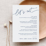 NEVE Navy Minimalist Wedding Dinner Menu Card<br><div class="desc">The Neve Collection employs a rich navy color that perfectly blends clean sophistication with modern flair.  It's designed with a modern script font that exudes style and elegance. Each product in the collection is thoughtfully crafted to showcase a look that is both timeless and on-trend.</div>