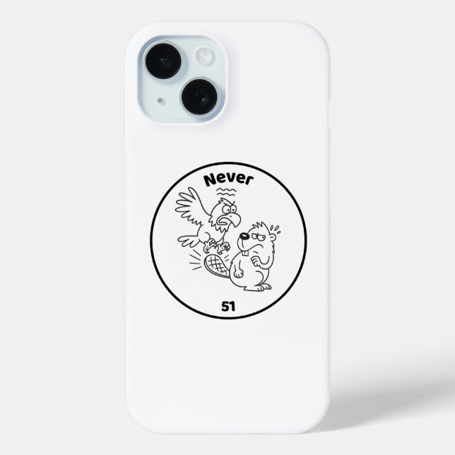Never 51 Beaver vs Eagle Case-Mate iPhone Case (Back)
