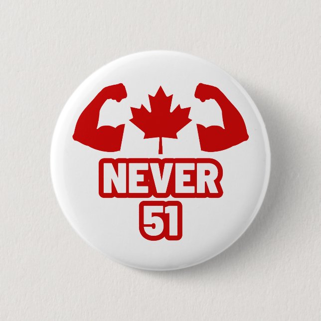 Never 51 Canada Strong Button (Front)