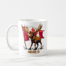 Never 51, Moose, Canada Canadian Flag Maple Leaf,