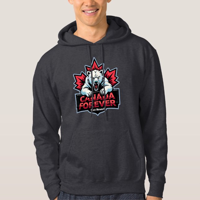 Never 51, Polar Bear, Canada Forever, Hoodie (Front)