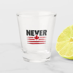 Never 51st Canadian American Trump Politic Shot Glass