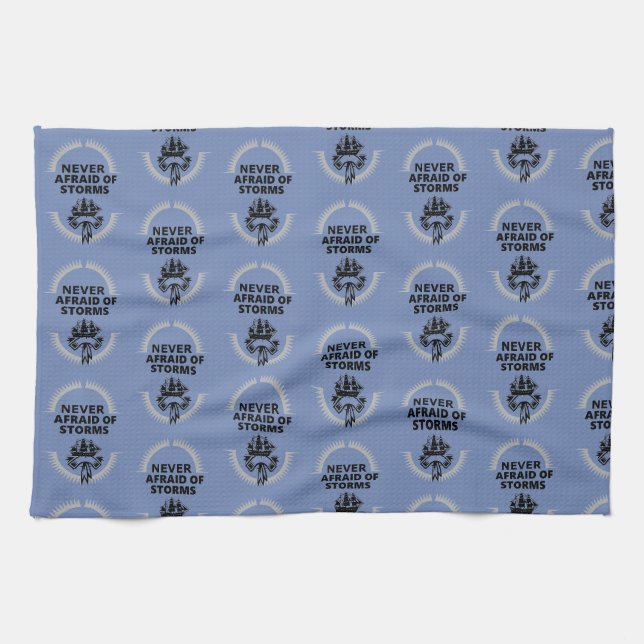 never afraid of storms towel (Horizontal)