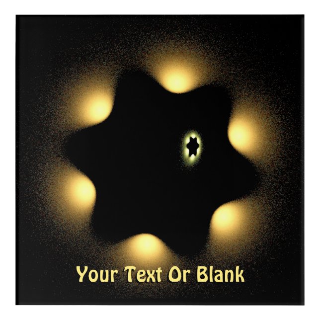 Never Again Fractal Star Of David Acrylic Print (Front)