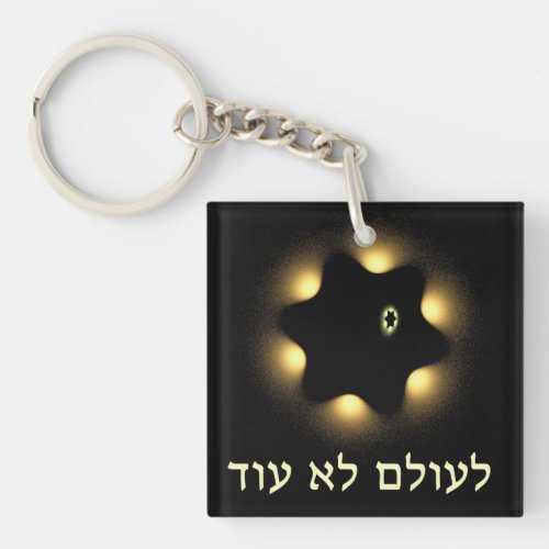 Never Again Fractal Star Of David Keychain